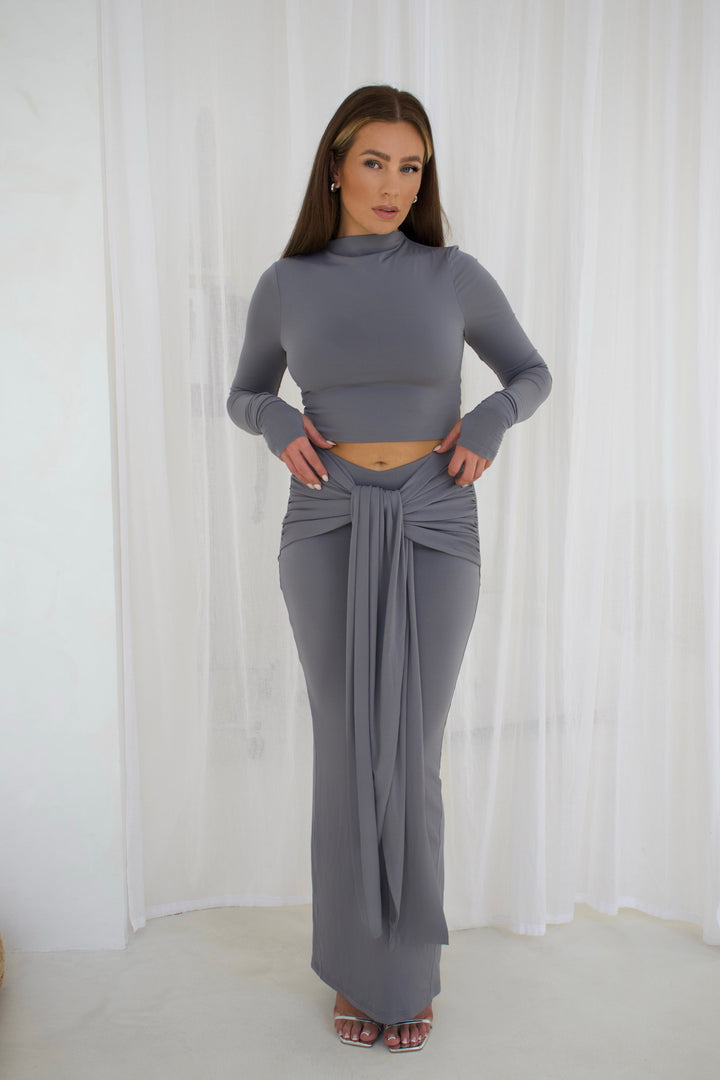 Luna High Neck Cropped Top
