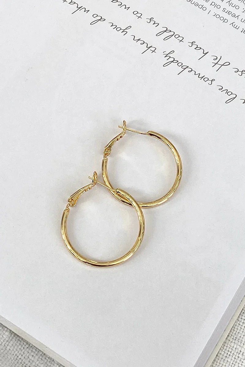 Leni Hoops Earrings- Gold