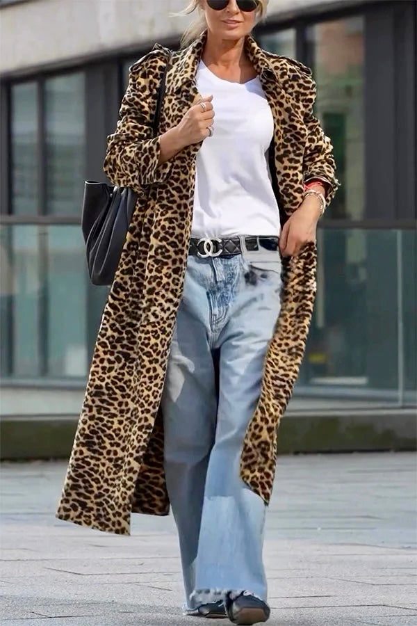 Leopard Trench Coat