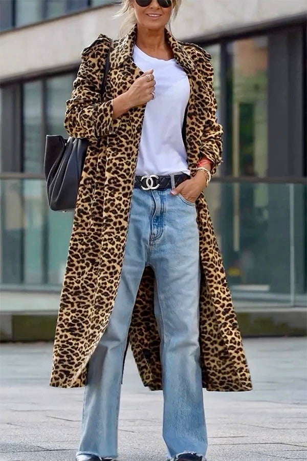 Leopard Trench Coat