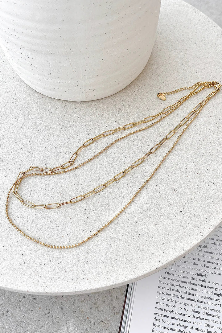 Dani Chain Necklace Set - Gold