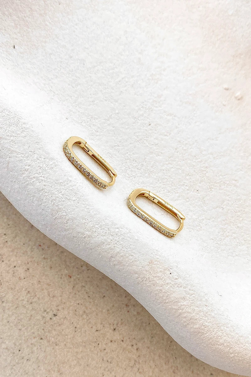 Ashlyn Sleepers Earrings- Gold