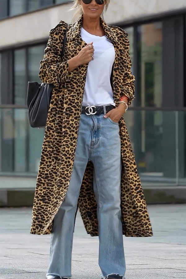 Leopard Trench Coat