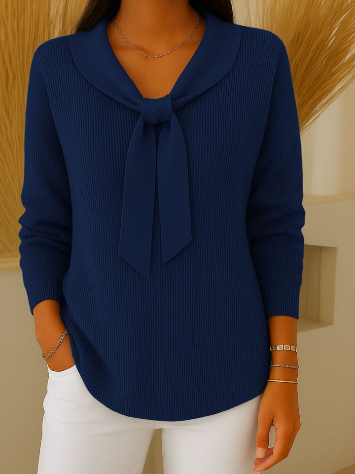 Lapel Tie Sweater