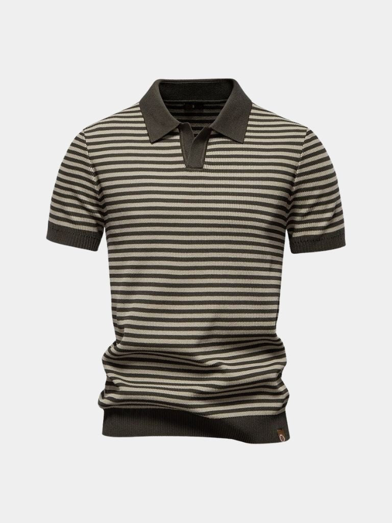 Russell | Striped Knit Polo
