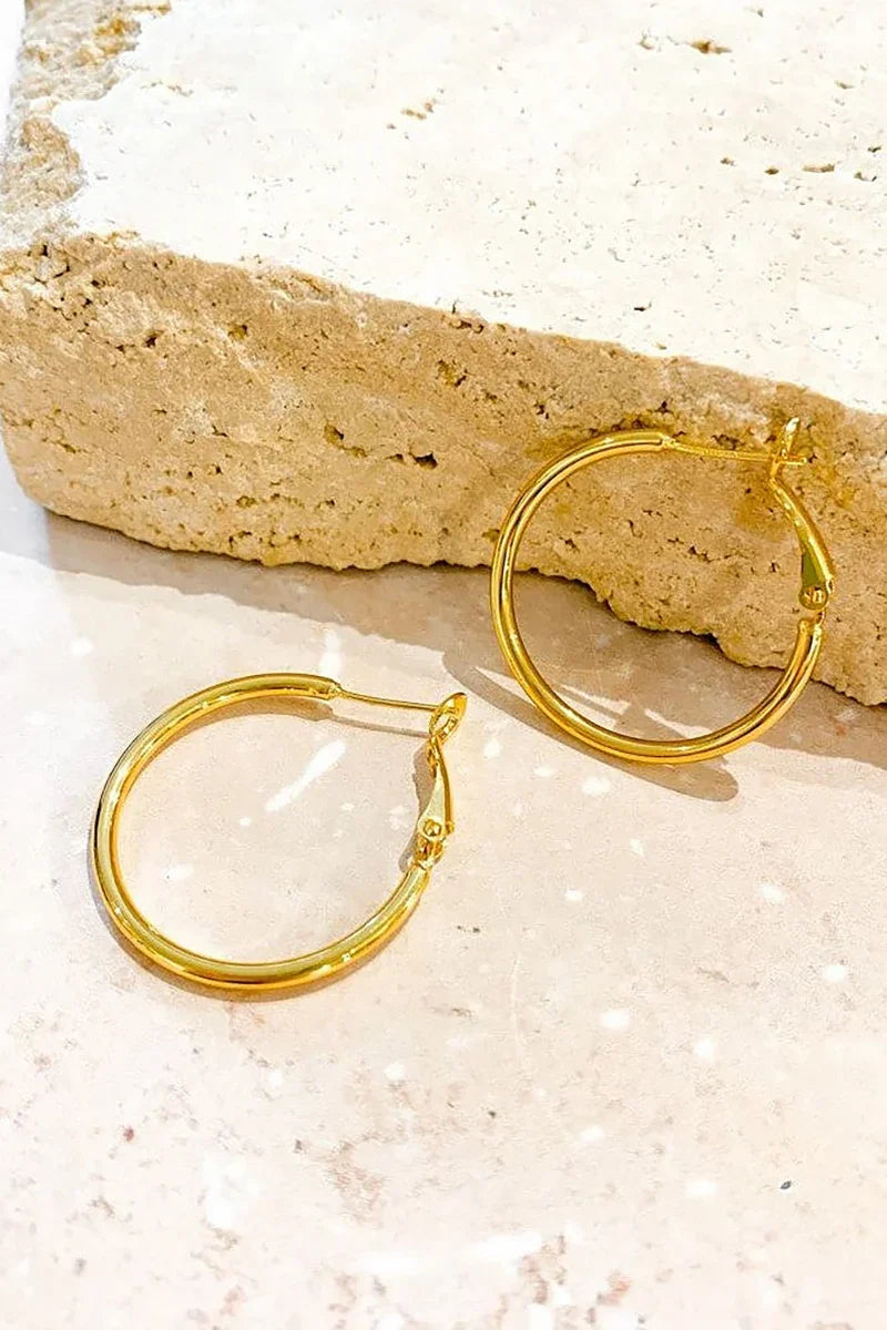 Leni Hoops Earrings- Gold