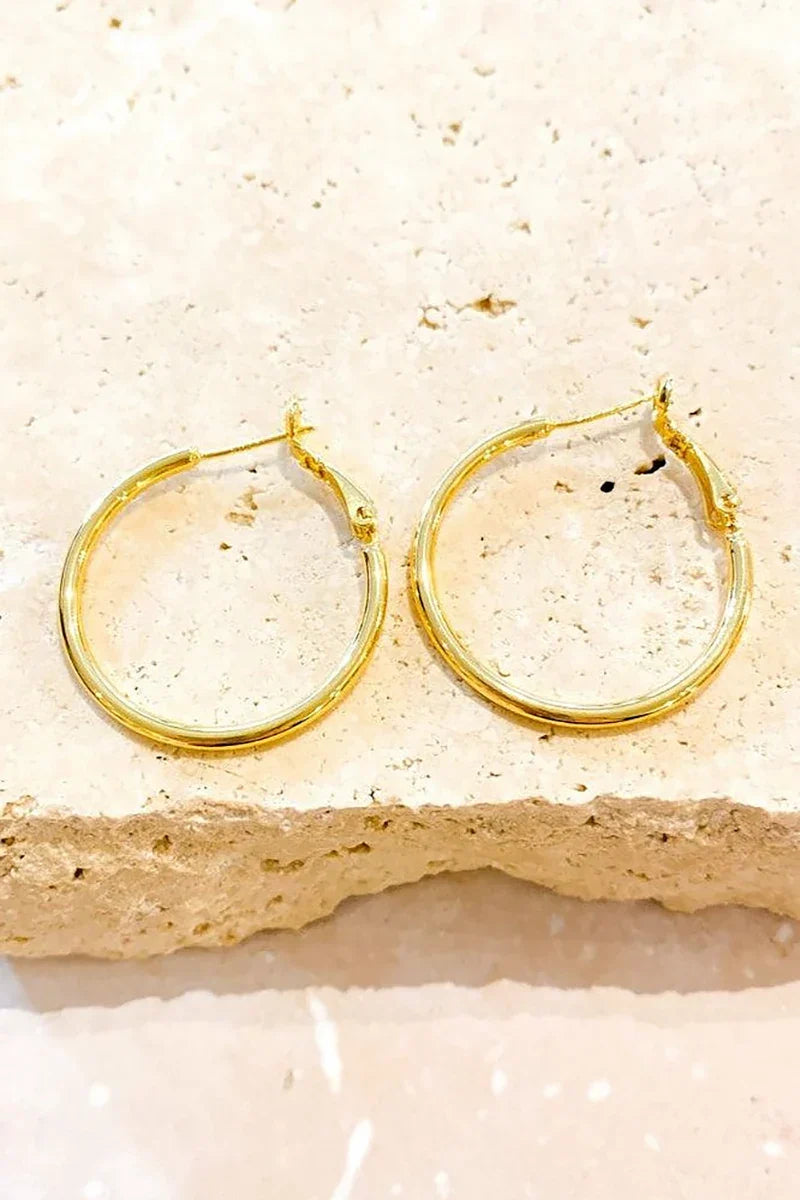 Leni Hoops Earrings- Gold