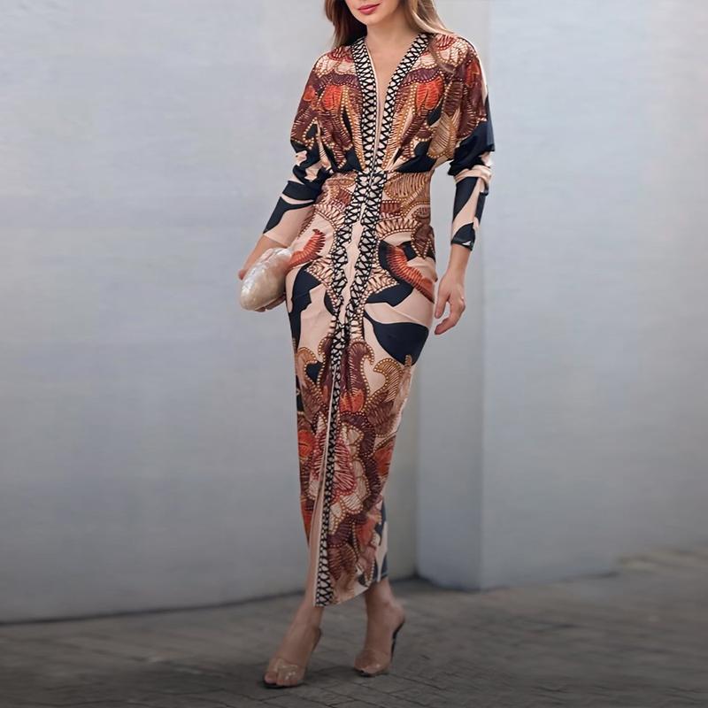 LUCIANA™ – Elegant Casual Short Sleeve Midi Dress