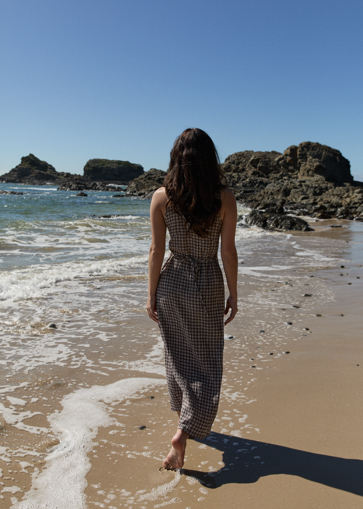 Coffee Check Dress