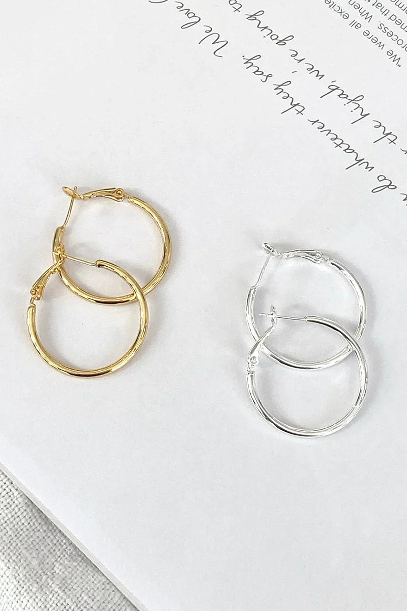 Leni Hoops Earrings- Gold