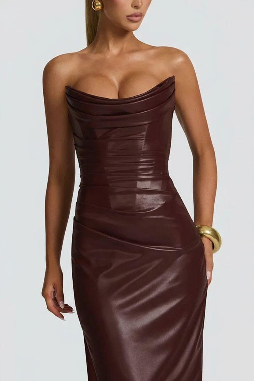 Faux Leather  Dress