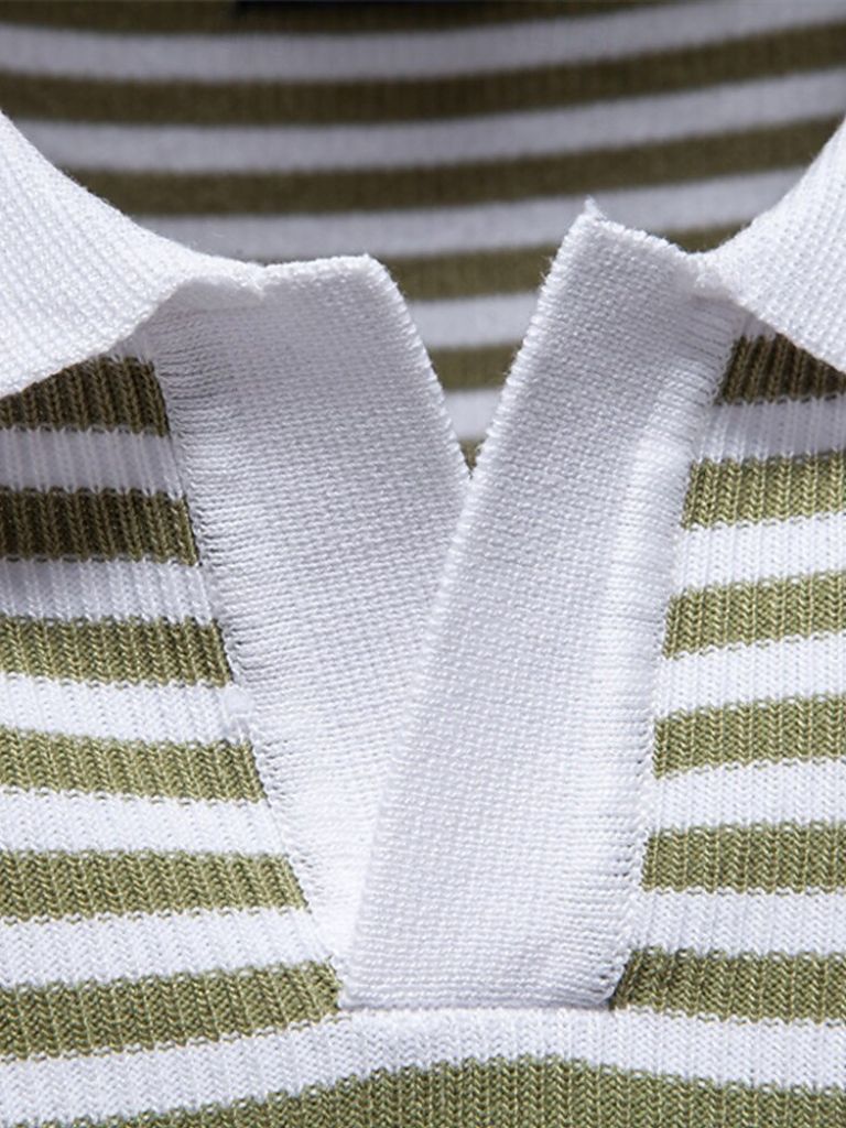 Russell | Striped Knit Polo