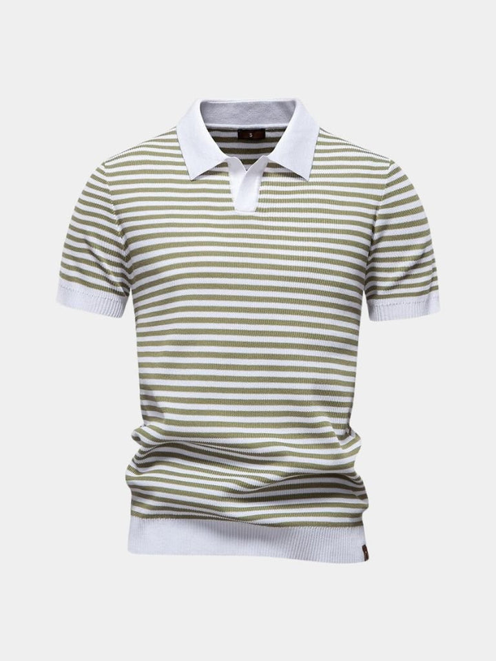 Russell | Striped Knit Polo