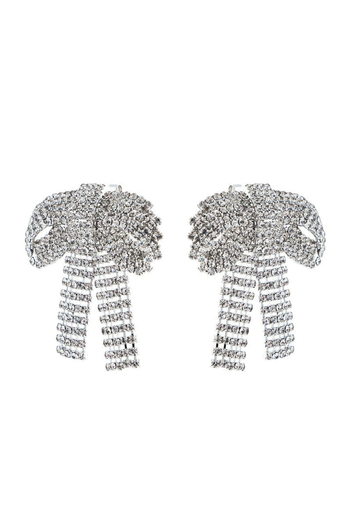 Crystal-embellished Bow Earrings