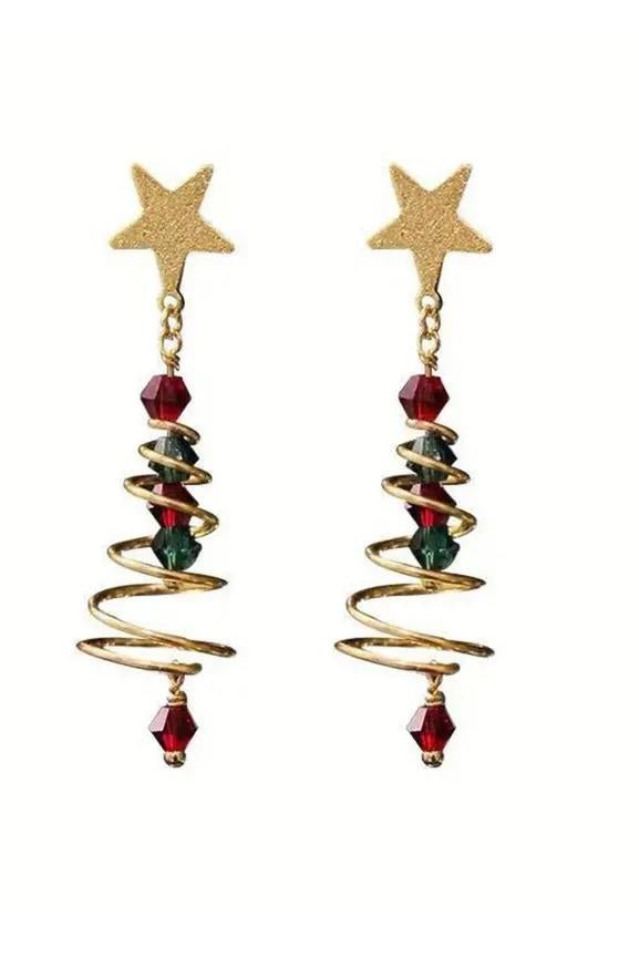 Eudora Christmas Tree Drop Earrings