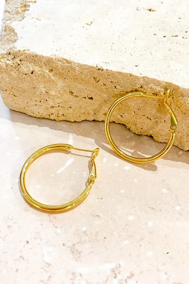 Leni Hoops Earrings- Gold