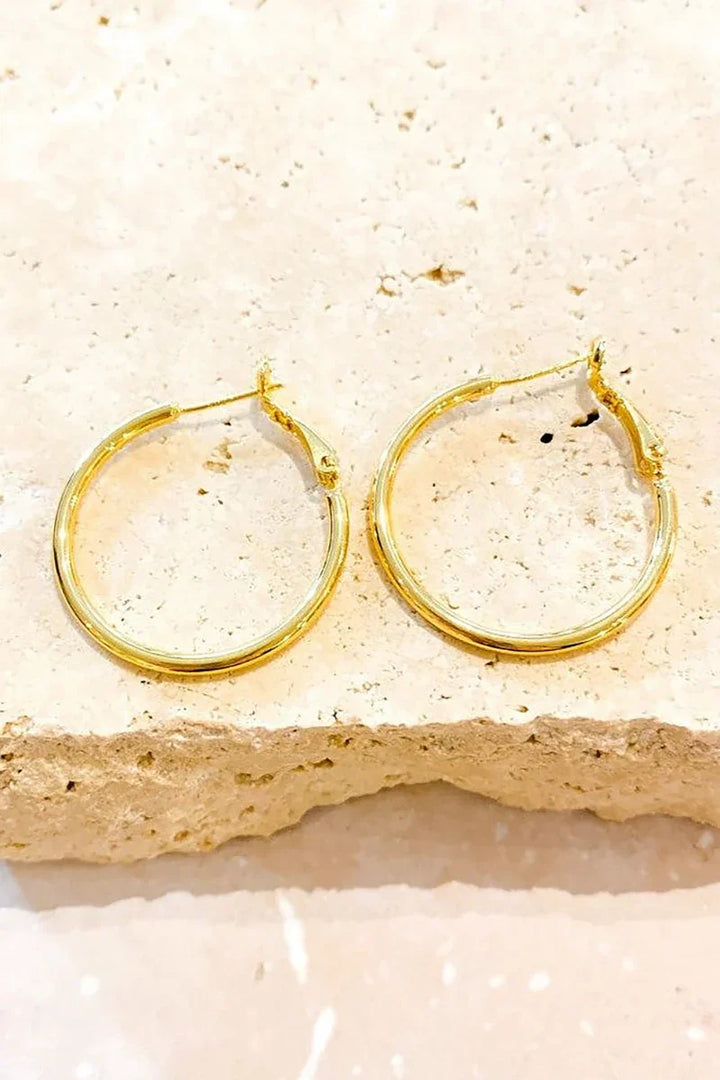 Leni Hoops Earrings- Gold