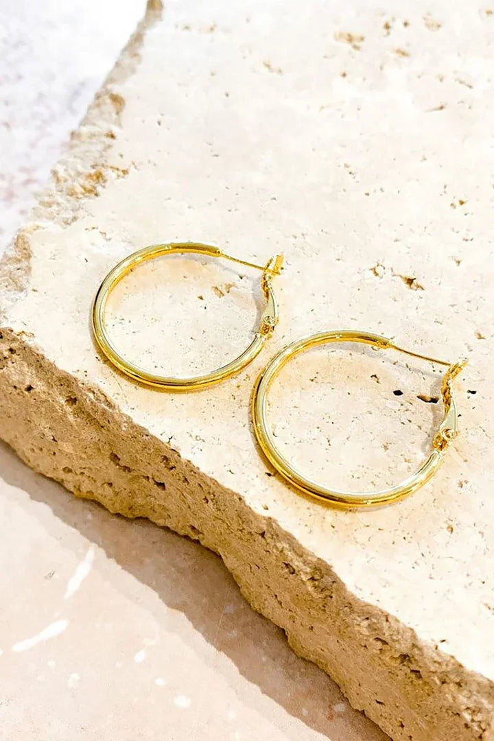 Leni Hoops Earrings- Gold
